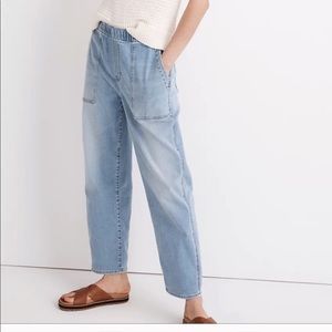 Madewell Petite Pull-On Elastic Jean Pants Bellview Wash XS